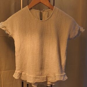 Rylee + Cru Ivory Waffle Knit Top
